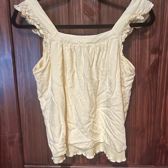 June&Ivy Yellow Ruffle Tank - Picture 2 of 4